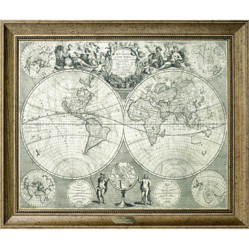 Карта мира 1721год
