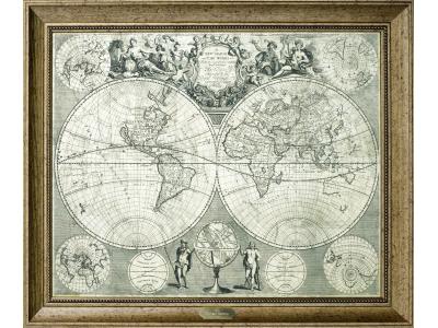 Карта мира 1721год